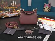 D&G dauphine leather Sicily bag in purple size 16cm - 6