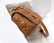 Dior small Caro bag in brown M8016 size 20cm - 3