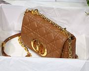 Dior small Caro bag in brown M8016 size 20cm - 6