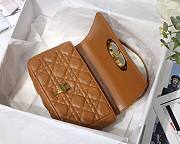 Dior small Caro bag in brown M8016 size 20cm - 4