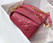 Dior medium Caro bag in pink M8017 size 25.5cm - 4