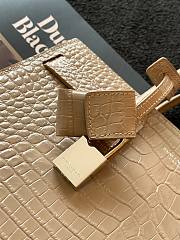YSL classic Sac De Jour nano in embossed crocodile shiny beige leather 26cm - 6