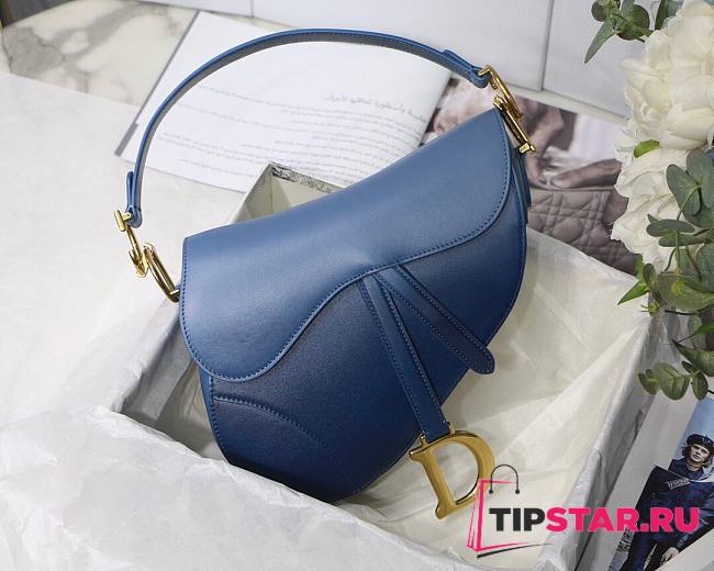 Dior Saddle bag indigo blue gradient calfskin M9001 size 25.5cm - 1