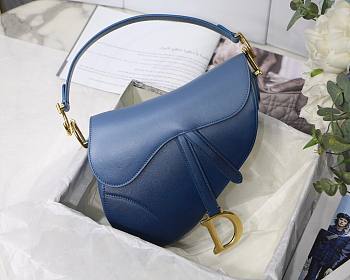 Dior Saddle bag indigo blue gradient calfskin M9001 size 25.5cm