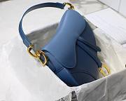 Dior Saddle bag indigo blue gradient calfskin M9001 size 25.5cm - 3