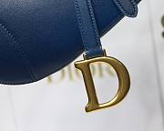 Dior Saddle bag indigo blue gradient calfskin M9001 size 25.5cm - 6