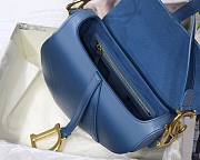 Dior Saddle bag indigo blue gradient calfskin M9001 size 25.5cm - 5