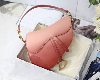 Dior Saddle bag pink gradient calfskin M9001 size 25.5cm