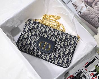 Medium Dior Double bag oblique jacquard M8018 size 28cm