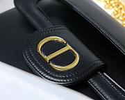 Medium Dior Double bag black smooth calfskin M8018 size 28cm - 6