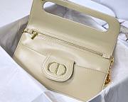 Medium Dior Double bag beige smooth calfskin M8018 size 28cm - 5
