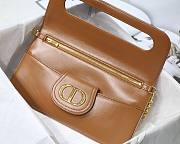 Medium Dior Double bag cognac-colored smooth calfskin M8018 size 28cm - 5