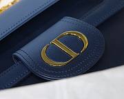 Medium Dior Double bag indigo blue gradient smooth calfskin M8018 size 28cm - 2