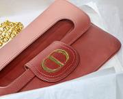 Medium Dior Double bag indigo pink gradient smooth calfskin M8018 size 28cm - 2
