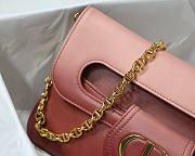Medium Dior Double bag indigo pink gradient smooth calfskin M8018 size 28cm - 5