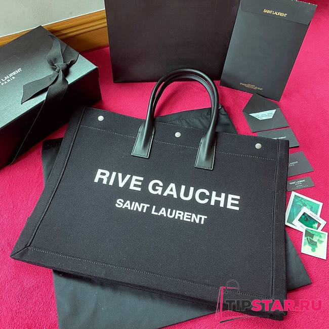 YSL Rive gauche tote bag in black 509415 size 48cm - 1