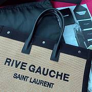 YSL Rive gauche tote bag in natural black 509415 size 48cm - 4
