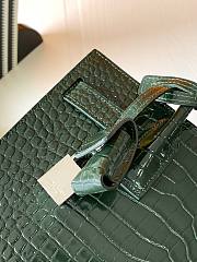 YSL classic Sac De Jour nano in embossed crocodile shiny green leather 26cm - 2