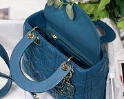 Dior Lady my ABCDIOR bag steel blue cannage lambskin M8013 size 20cm - 6