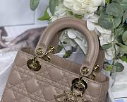 Dior Lady my ABCDIOR bag warm taupe cannage lambskin M8013 size 20cm - 2