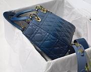 Dior Lady my ABCDIOR bag indigo blue gradient cannage lambskin M6016 size 20cm - 2