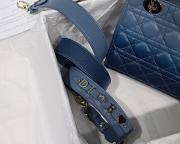 Dior Lady my ABCDIOR bag indigo blue gradient cannage lambskin M6016 size 20cm - 3