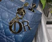 Dior Lady my ABCDIOR bag indigo blue gradient cannage lambskin M6016 size 20cm - 5