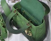 Dior Lady my ABCDIOR bag green gradient cannage lambskin M6016 size 20cm - 4