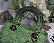 Dior Lady my ABCDIOR bag green gradient cannage lambskin M6016 size 20cm - 2