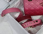 Dior Lady my ABCDIOR bag pink gradient cannage lambskin M6016 size 20cm - 2