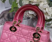 Dior Lady my ABCDIOR bag pink gradient cannage lambskin M6016 size 20cm - 6