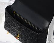 Dior medium Dioramour caro bag black cannage calfskin with heart motif size 25.5cm - 6