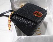 Dior medium Dioramour caro bag black cannage calfskin with heart motif size 25.5cm - 5