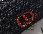 Dior medium Dioramour caro bag black cannage calfskin with heart motif size 25.5cm - 3