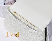 Dior medium Dioramour caro bag white cannage calfskin with heart motif size 25.5cm - 2