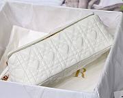 Dior medium Dioramour caro bag white cannage calfskin with heart motif size 25.5cm - 3