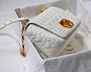 Dior medium Dioramour caro bag white cannage calfskin with heart motif size 25.5cm - 4