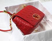 Dior medium Dioramour caro bag red cannage calfskin with heart motif size 25.5cm - 6