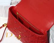 Dior medium Dioramour caro bag red cannage calfskin with heart motif size 25.5cm - 5