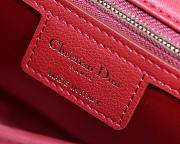Dior medium Dioramour caro bag red cannage calfskin with heart motif size 25.5cm - 3
