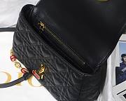 Dior small Dioramour caro bag black cannage calfskin with heart motif size 20cm - 4