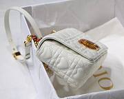 Dior small Dioramour caro bag white cannage calfskin with heart motif size 20cm - 6