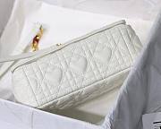 Dior small Dioramour caro bag white cannage calfskin with heart motif size 20cm - 5