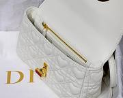 Dior small Dioramour caro bag white cannage calfskin with heart motif size 20cm - 4