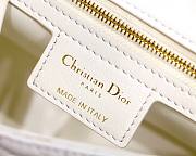 Dior small Dioramour caro bag white cannage calfskin with heart motif size 20cm - 3