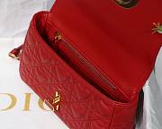Dior small Dioramour caro bag red cannage calfskin with heart motif size 20cm - 2