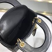Dior Micro lady bag black cannage lambskin size 12cm - 2