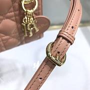 Dior Micro lady bag rose des vents cannage lambskin size 12cm - 2