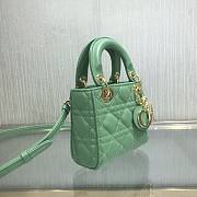 Dior Micro lady bag dark mint cannage lambskin size 12cm - 2