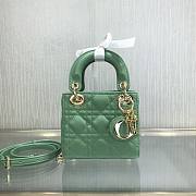 Dior Micro lady bag dark mint cannage lambskin size 12cm - 1